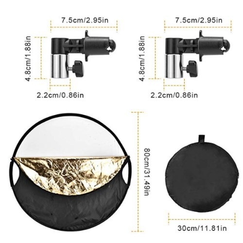 Guest Debao päť v jednom foto-reflektore, skladací s rúčkou a prepravnou taškou, hmotnosť 0,3 kg, Kategória: Spot