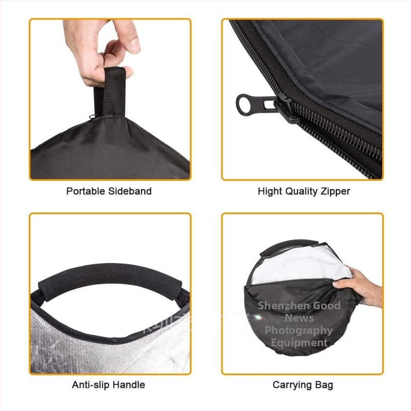 Guest Debao päť v jednom foto-reflektore, skladací s rúčkou a prepravnou taškou, hmotnosť 0,3 kg, Kategória: Spot