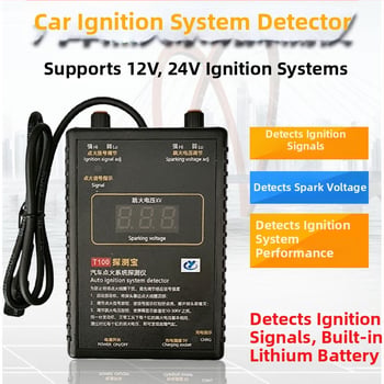 Detektor problema sustava paljenja automobila, automobilistički dijagnostički instrument, 24V, 20–65°C, model T100
