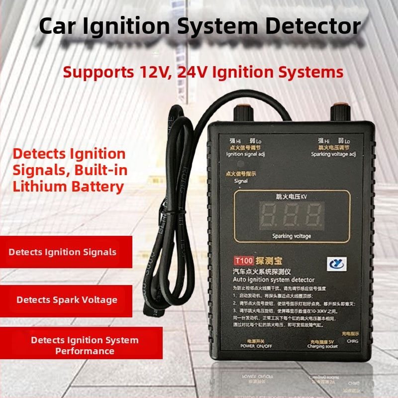 Detektor problema sustava paljenja automobila, automobilistički dijagnostički instrument, 24V, 20–65°C, model T100