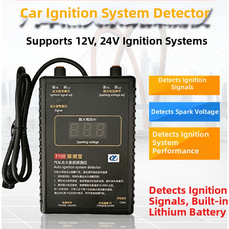Detektor problema sustava paljenja automobila, automobilistički dijagnostički instrument, 24V, 20–65°C, model T100