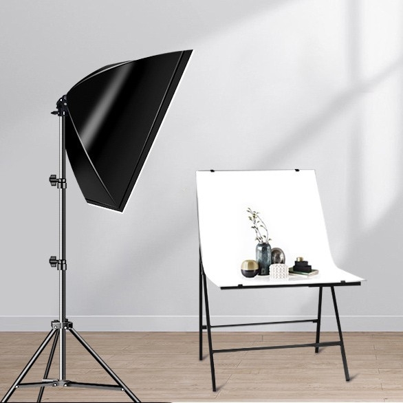 Suport de fundal portabil pentru fotografia produselor, cu bază din PVC și hârtie