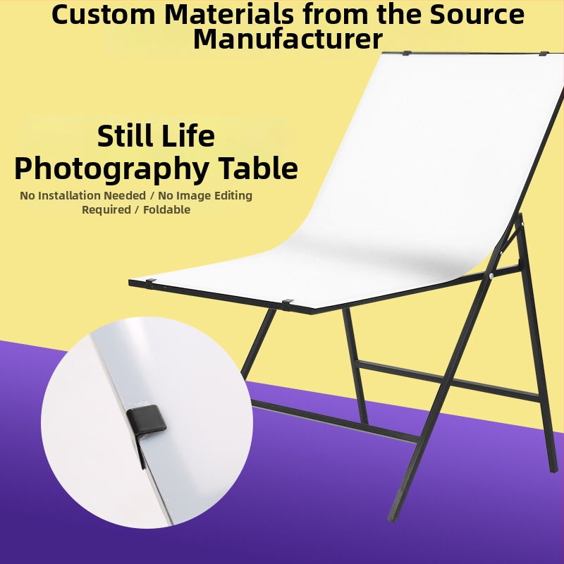 Suport de fundal portabil pentru fotografia produselor, cu bază din PVC și hârtie