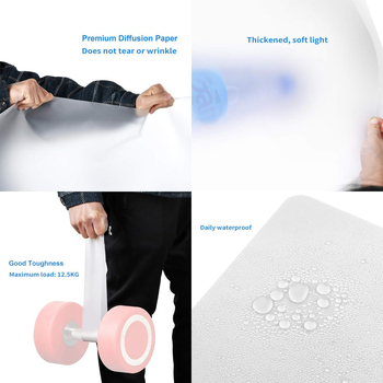 Fundal foto pentru produse, cu iluminare difuză, rezistent la rupere și cute, hârtie filtrantă pentru absorbția luminii, recuzită pentru fotografiere