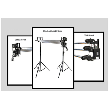 Primefocus YT-MES3 Stativ de Fundal cu Ridicare Electrică pentru Role de Fundal, Cadru Metalic, Încărcare 8 kg, Greutate 5 kg, Pentru Fotografie