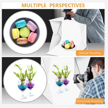 Box de lumină LED pliabil pentru fotografie mobilă – Material EVA | Utilizare universală | Temperatura culorii reglabilă