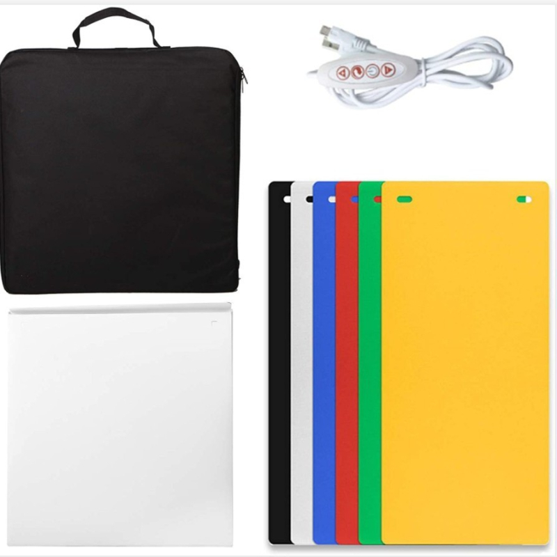 Box de lumină LED pliabil pentru fotografie mobilă – Material EVA | Utilizare universală | Temperatura culorii reglabilă