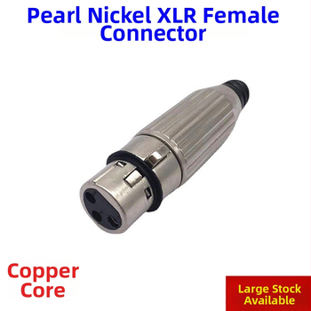Plne kovový XLR samica konektor, tri vodiče, audio/video konektor pre mixér a mikrofón