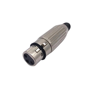 Teljesen fém XLR női csatlakozó, háromvezetékes, audió/videó dugasz a keverőhöz és mikrofonhoz