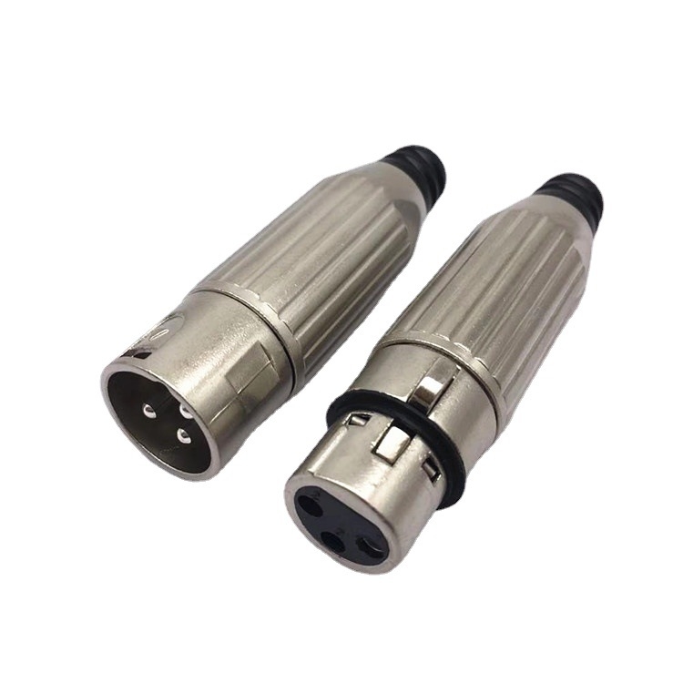 Teljesen fém XLR női csatlakozó, háromvezetékes, audió/videó dugasz a keverőhöz és mikrofonhoz