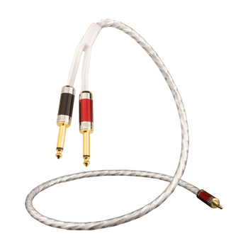 Audio kabel 3,5 mm na dva kraja 6,5 mm, bakar visoke čistoće s slojem srebra, dvostruki vodovi s oklopom, PVC omotač, za audio i video uređaje