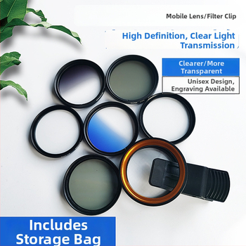 52mm klip pre filtr objektívu pre smartfón, univerzálny pre všetky značky, ideálny na živé fotenie šperkov, gravírovanie možné