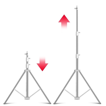 Stativ pentru lumina foto din oțel inoxidabil, 3 secțiuni, diametru 25-30-35 mm, sarcină 10 kg, greutate 2,2 kg.