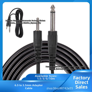 Cablu audio 6.5–3.5 pentru instrumente muzicale | PVC + nucleu de cupru | Model 08 | Ambalaj neutru PE zip