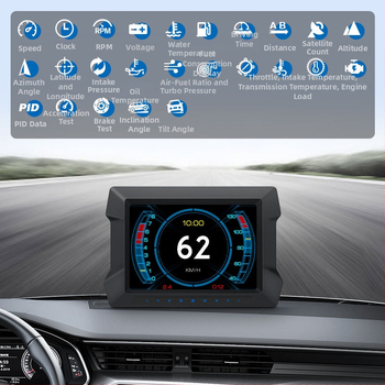Luyang Intelligence LCD Head-Up Displej pre auto — model P22, HD rozlíšenie, napájanie z OBD rozhrania, vstup OBD+GPS Beidou, puzdro ABS/PC