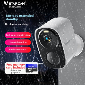 Камера за наблюдение с ниска консумация на енергия, 1080p, 0.005 lx, 4 мм обектив, 10 м инфрачервено разстояние, -10 до 55 °C