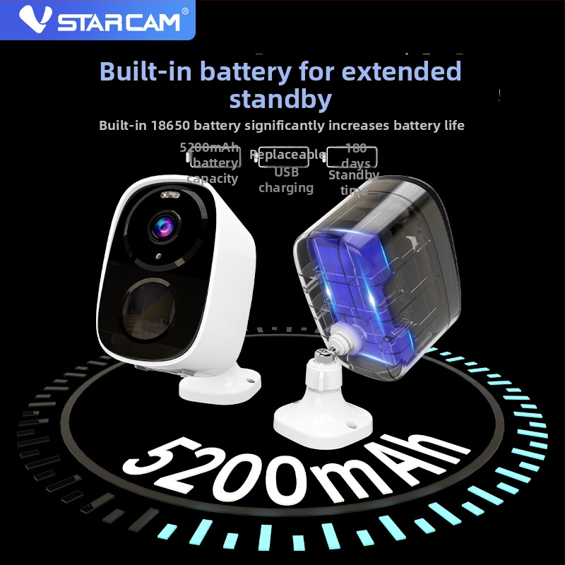 Камера за наблюдение с ниска консумация на енергия, 1080p, 0.005 lx, 4 мм обектив, 10 м инфрачервено разстояние, -10 до 55 °C