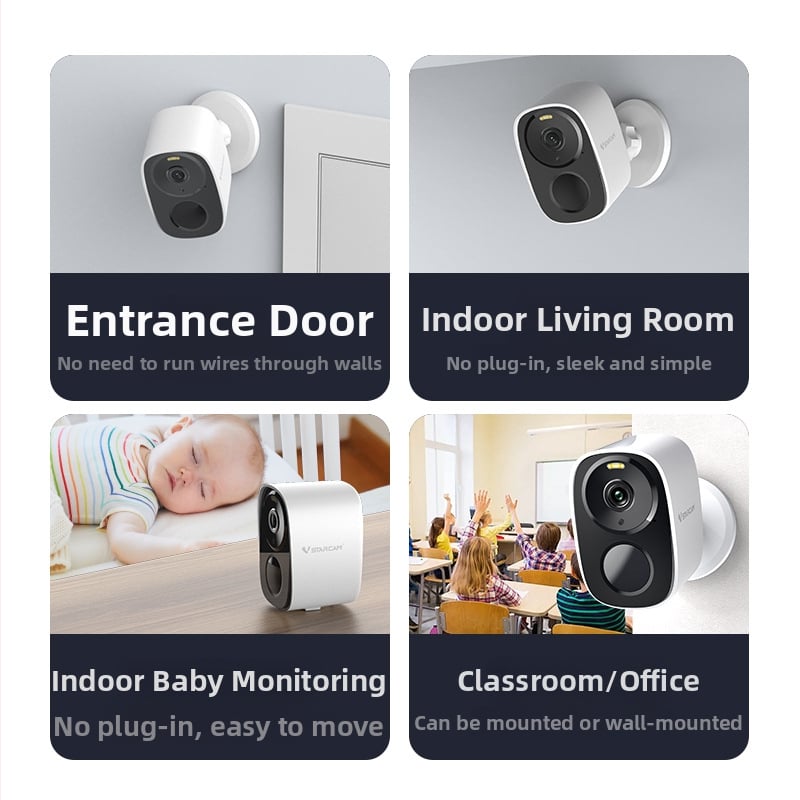 Камера за наблюдение с ниска консумация на енергия, 1080p, 0.005 lx, 4 мм обектив, 10 м инфрачервено разстояние, -10 до 55 °C