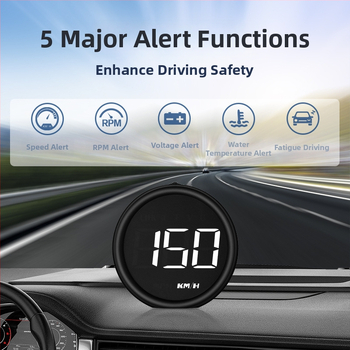 Palubný Head-Up Display do auta – OBD II prístroj, rýchlosť, spotreba paliva a teplota vody – Model B1, ABS+PC, USB napájanie