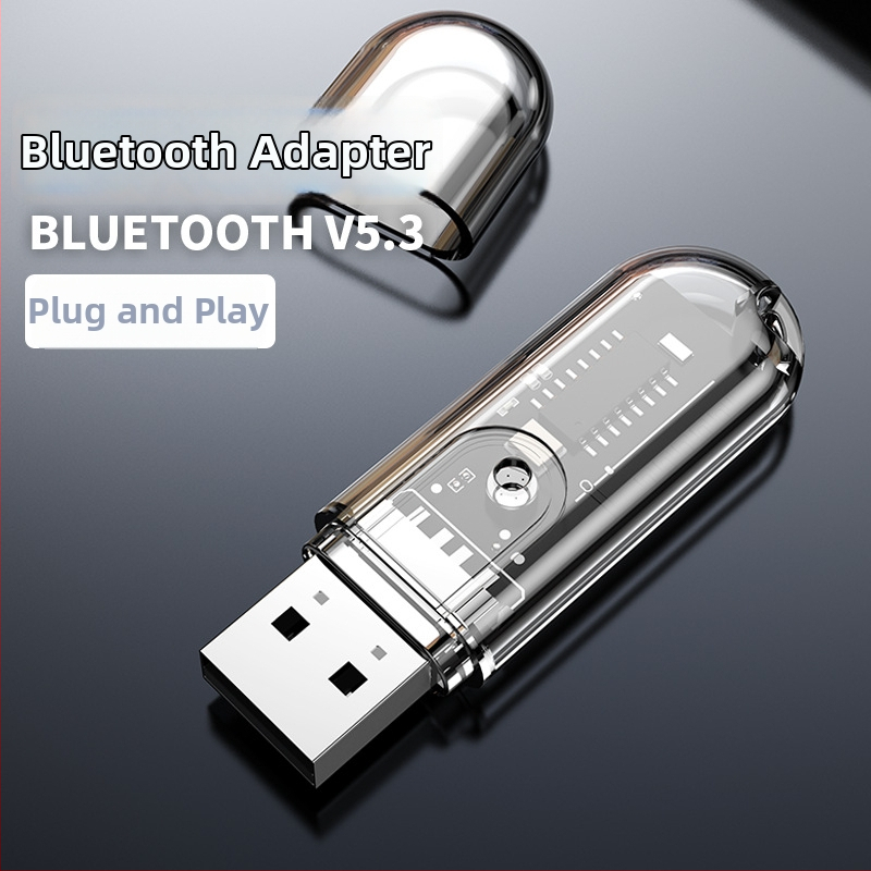 USB Bluetooth prijímač 5.3, USB rozhranie, Plug‑and‑Play, 80 Mbps, dosah 10 m