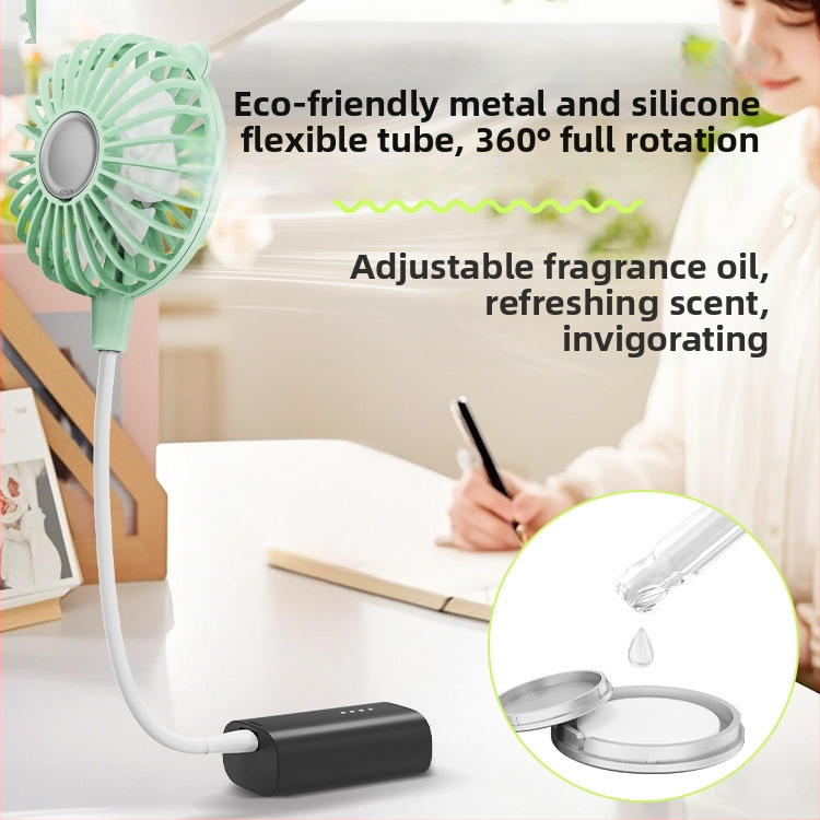 USB настолен вентилатор с безчетков мотор, 3 скорости, USB захранване, модел U01, лопатки от TPE