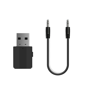 Bluetooth 5.0 USB ήχος δέκτης/εκπομπευτής — 2-σε-1 AUX αντάπτορας, Plug-and-Play, 2,4 GHz, εμβέλεια έως 20 m