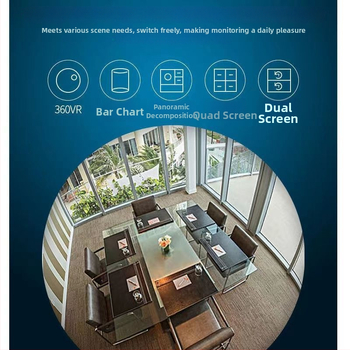 360° Панорамна AI камера, безжична Wi‑Fi свързаност, HD видео, нощно виждане, дистанционно наблюдение