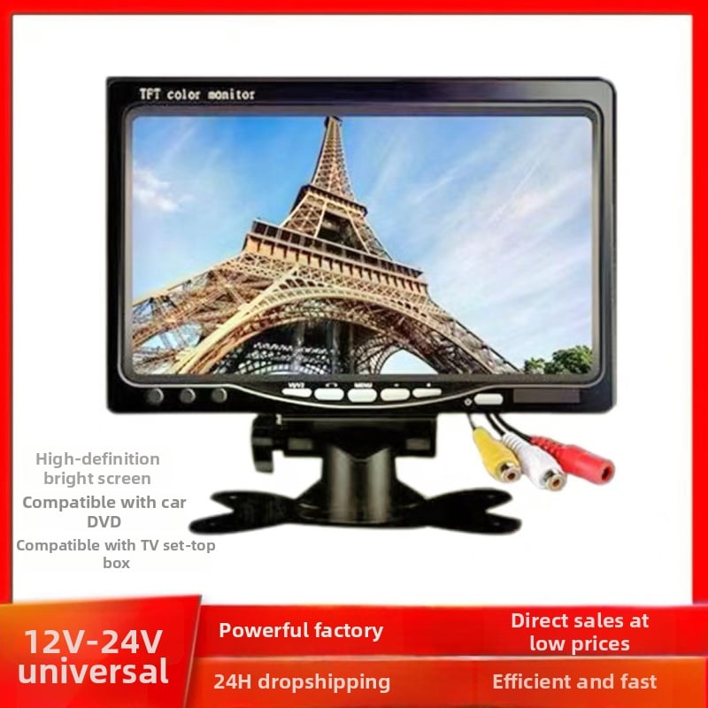 Autó LCD kijelző buszok és teherautókhoz (16:9; AV bemenet; felbontás 800×480/1024×600; modell CYL-7D)