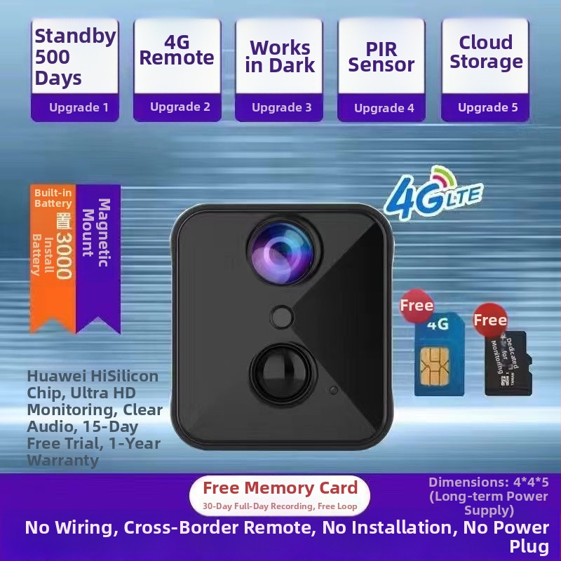 Bezdrôtová vnútorná kamera s Wi‑Fi, vzdialený prístup cez smartphone, Ultra HD