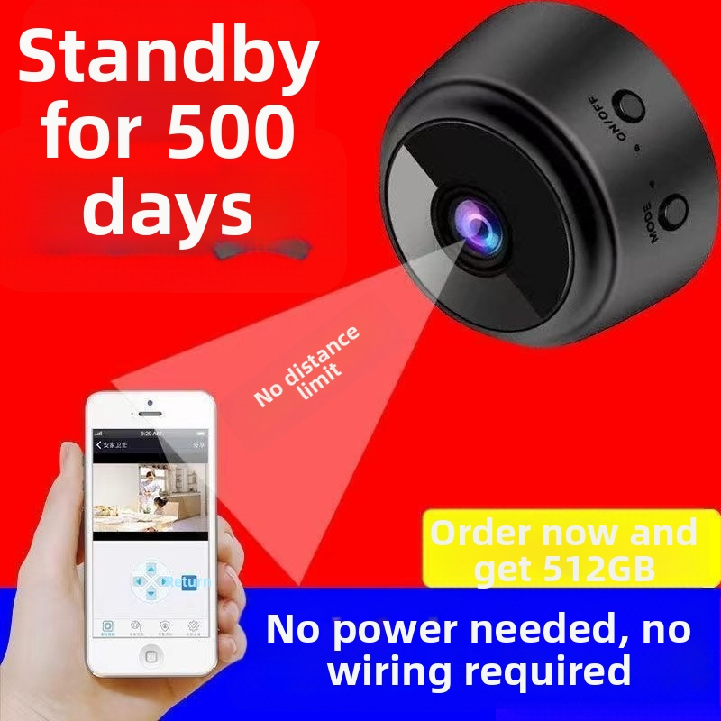 Domáca bezdrôtová kamera s HD nočným videním, inštalácia bez nástrojov a bez káblov