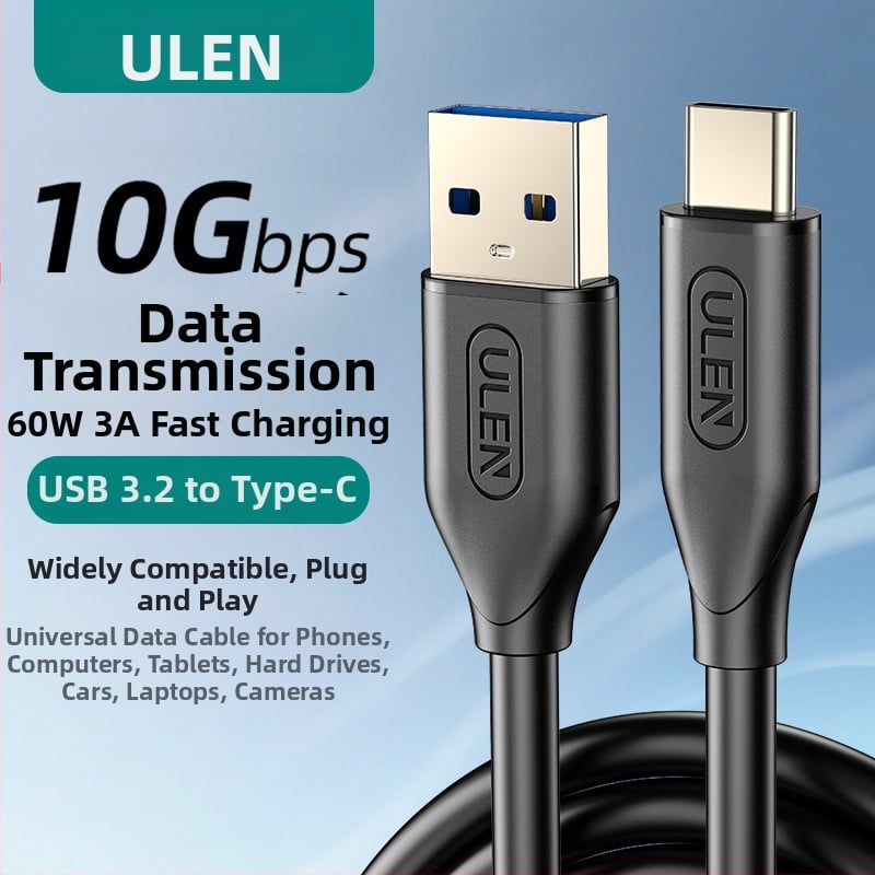 Yanxun cablu date USB 3.2 către USB-C, USB-A către Type-C, lungime 0,5–1 m, 10 Gbps, încărcare rapidă PD 60 W