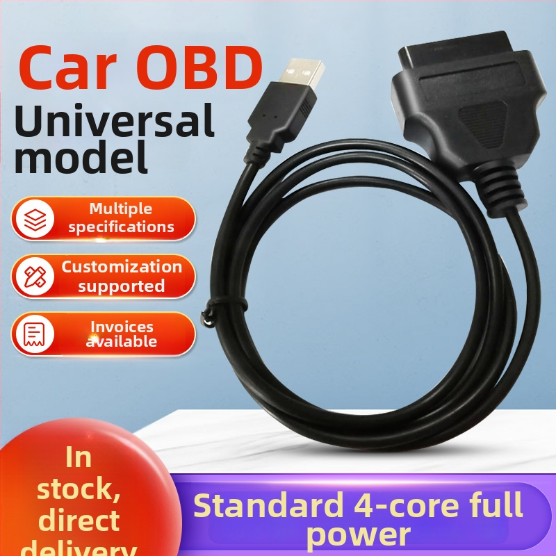 Automobilový diagnostický nástroj USB-A k OBD2 samičí kábel, 12V, 80°C, model 1MUSB AM-OBD