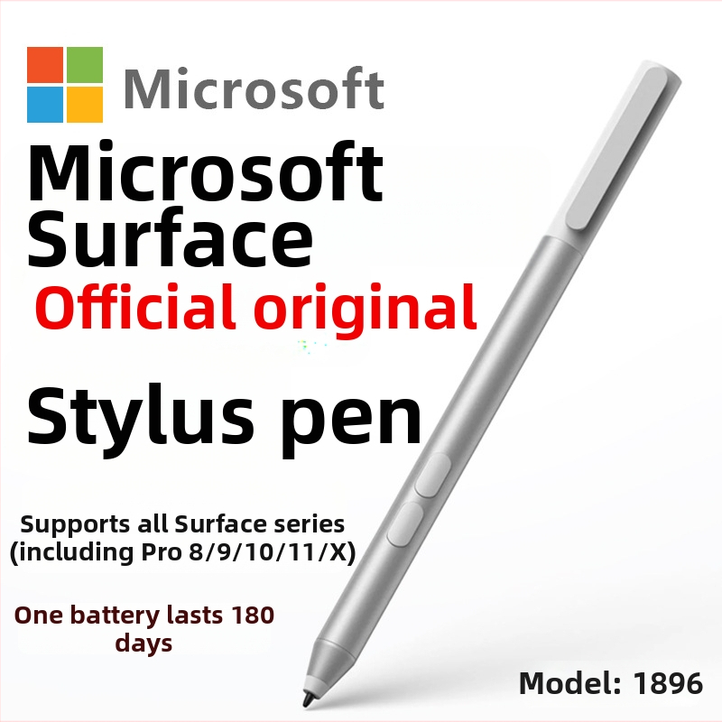 Surface stylus s dotykovou kontrolou, kovový šasi, univerzálny elektronický dizajn pre zariadenia Surface; vhodný pre mobilné telefóny, počítač a tablet