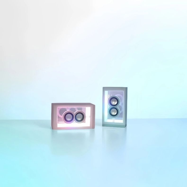 Prozračni kućni Bluetooth zvučnik s 2 zvučnika, Bluetooth 5.3, 13W, raspon frekvencija 100 Hz–20 kHz, ugrađena baterija 800–1000 mAh