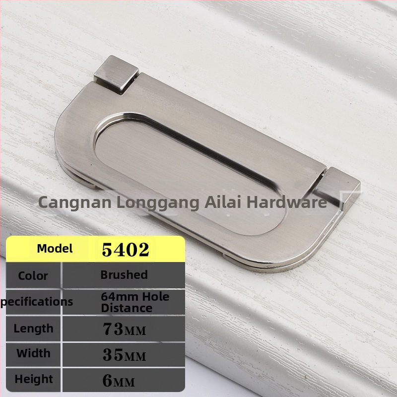 Skrivena ručka za ladice i vrata od cinkovog legura, moderni minimalistički stil, model 5416, elektroplakirani završni sloj