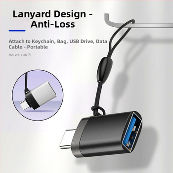 OTG USB 3.0 Type-C adapter za Android uređaje; kompatibilan s USB flash pogonima, tabletima i prijenosnim računalima.