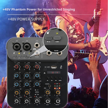 Profesionalni 4-kanalni USB Bluetooth audio miks za računalo i izvedbe uživo