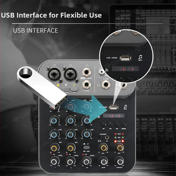 Profesionalni 4-kanalni USB Bluetooth audio miks za računalo i izvedbe uživo