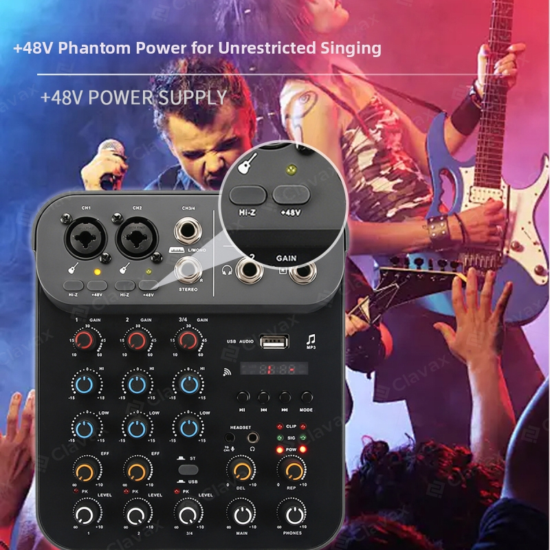 Profesionalni 4-kanalni USB Bluetooth audio miks za računalo i izvedbe uživo