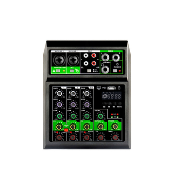 Mixer wireless cu efecte, 4 canale, pentru înregistrări de trupă și spectacole live, suport pentru 1–2 microfoane