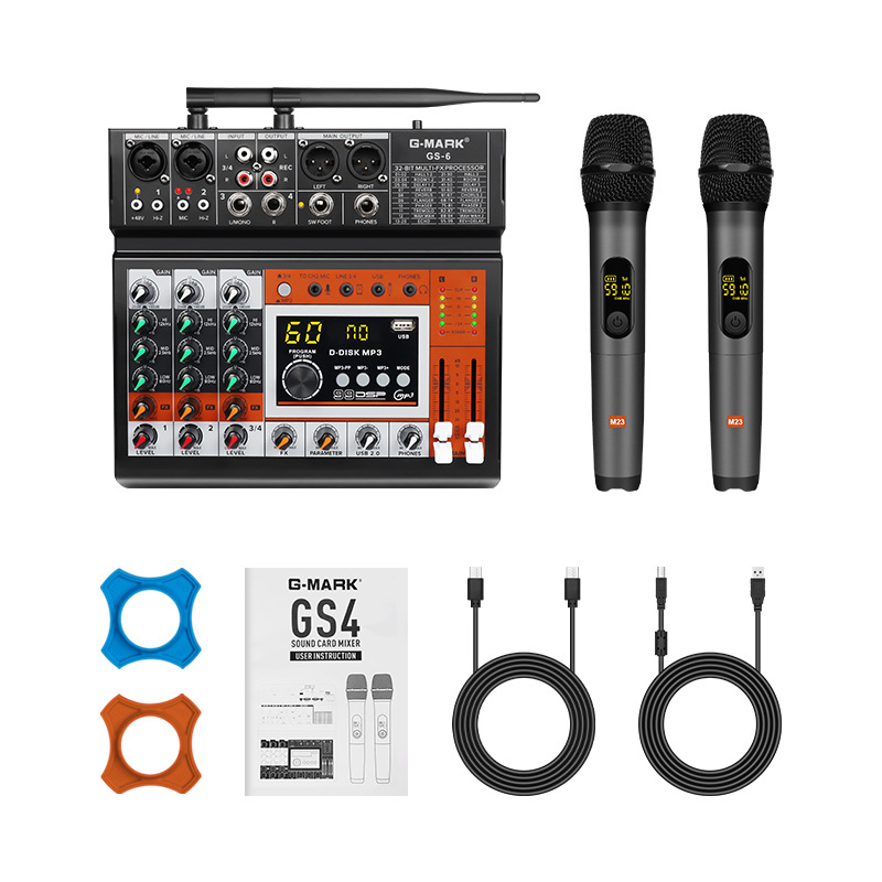 4-καναλικός μίκτης ήχου για εξωτερικές παραστάσεις με εγγραφή OTG και συμβατότητα με PC και κινητό τηλέφωνο