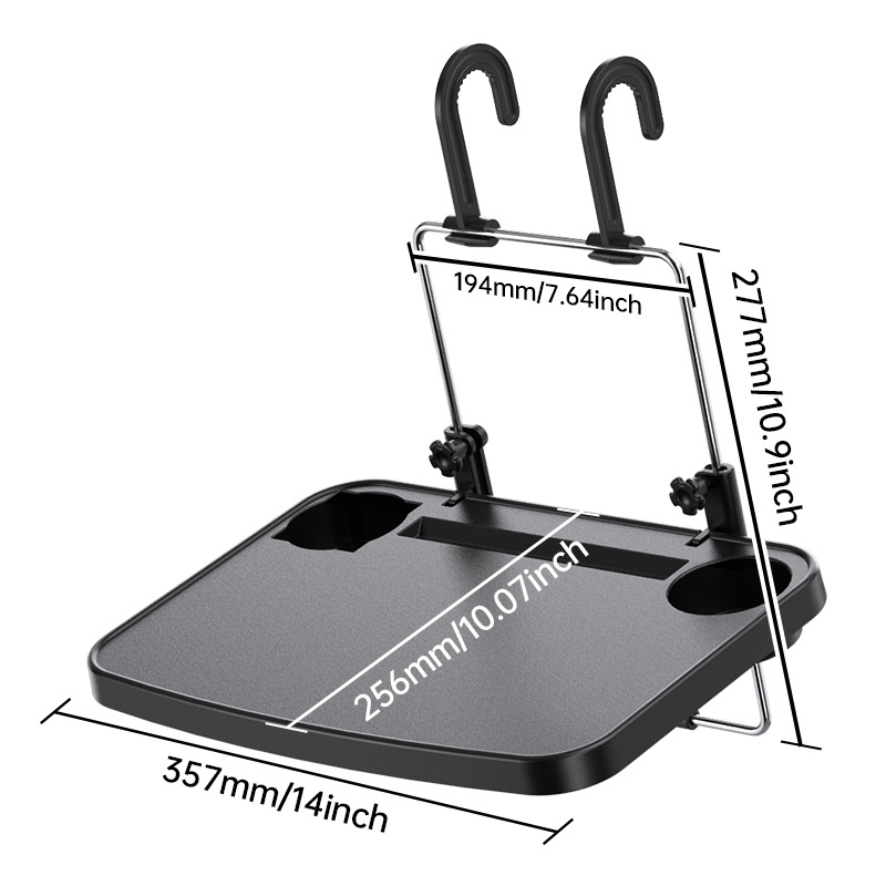Αναδιπλούμενο τραπεζάκι αυτοκινήτου για πίσω κάθισμα – καθολική εφαρμογή, πλαστικό, εγκατάσταση στον τοίχο, Shunwei