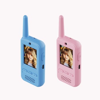 VOCH E08 Walkie-Talkie video pentru copii, cu display, baterie 650 mAh, rază până la 1,5 km, anti-interferențe