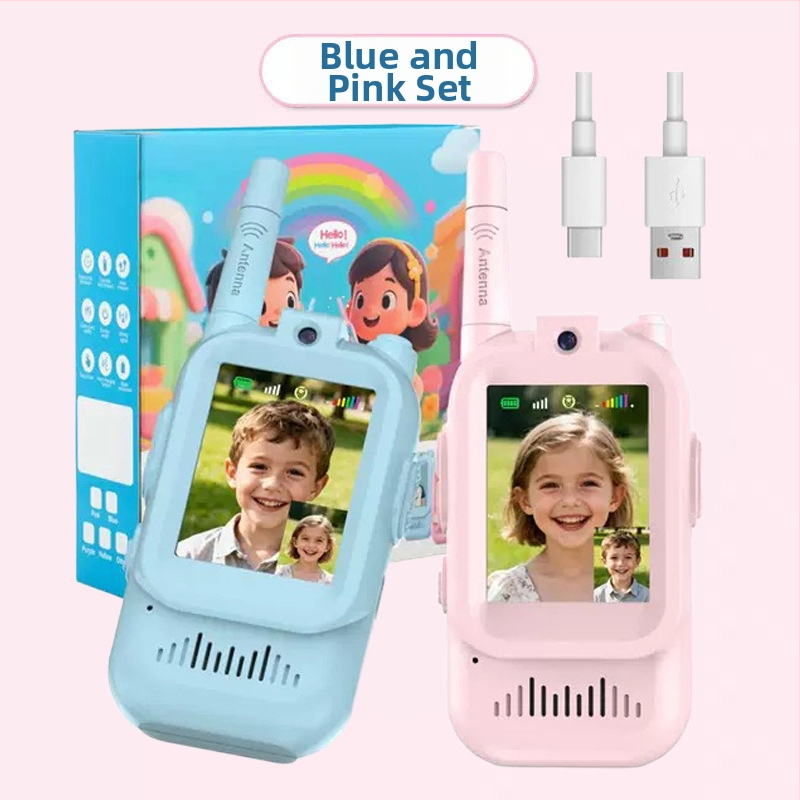 Dječji walkie-talkie s video pozivom, interakcija roditelj-dijete, bežična dugotrajna komunikacija, mini telefon za dječake i djevojčice