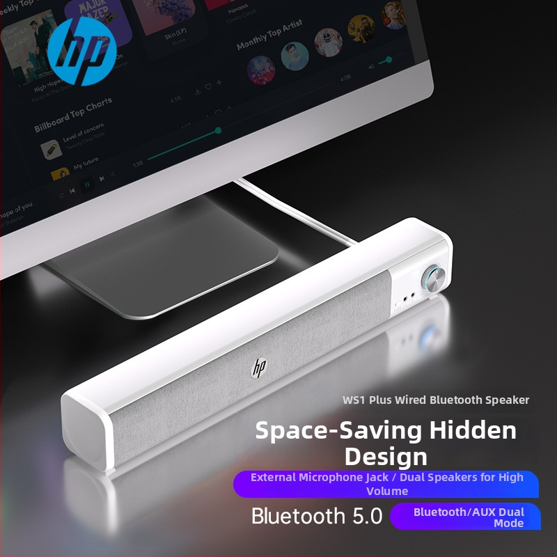 HP WS1PULS Bluetooth USB stolný reproduktorový systém — 2x3W, 100 Hz-20 kHz, SNR ≥85 dB, IPX5