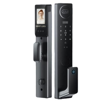 Έξυπνο κλειδί πόρτας με δακτυλικό αποτύπωμα και 3D αναγνώριση προσώπου, οπτικό ματάκι (Μοντέλο L18; 100 αποτυπώματα; πάνω από 3000 ξεκλειδώσεις; σάρωση 0,1 s; θερμοκρασία λειτουργίας 55°C)