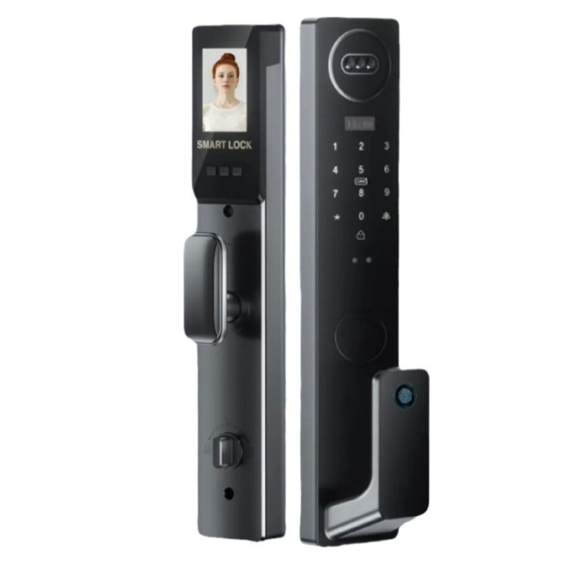 Έξυπνο κλειδί πόρτας με δακτυλικό αποτύπωμα και 3D αναγνώριση προσώπου, οπτικό ματάκι (Μοντέλο L18; 100 αποτυπώματα; πάνω από 3000 ξεκλειδώσεις; σάρωση 0,1 s; θερμοκρασία λειτουργίας 55°C)