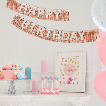 Helyszíni dekorációs kellék - műanyag feliratos banner háttér gyerekek születésnapi partijára