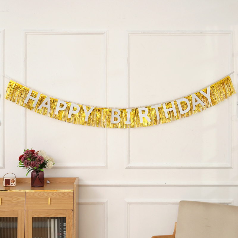 Helyszíni dekorációs kellék - műanyag feliratos banner háttér gyerekek születésnapi partijára