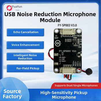 USB mikrofónový modul s potlačením ozveny a inteligentným znižovaním šumu, FY-SP003U, USB 2.0 rozhranie Plug-and-Play, podpora Iflytek vstupnej metódy a vizuálneho zvončeka